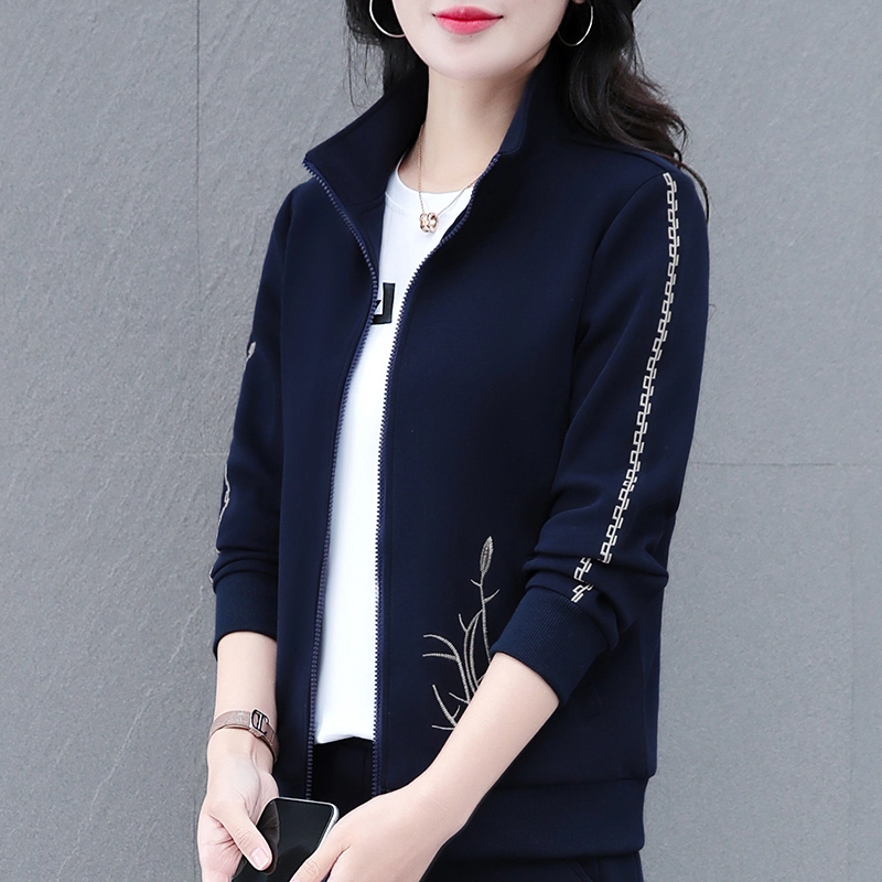 左岸 美式薄款女士外套设计立领舒适柔软时尚简约垂感宽松透气亲肤遮肉修身显瘦显高百搭洋气减龄休闲潮流夹克 女款