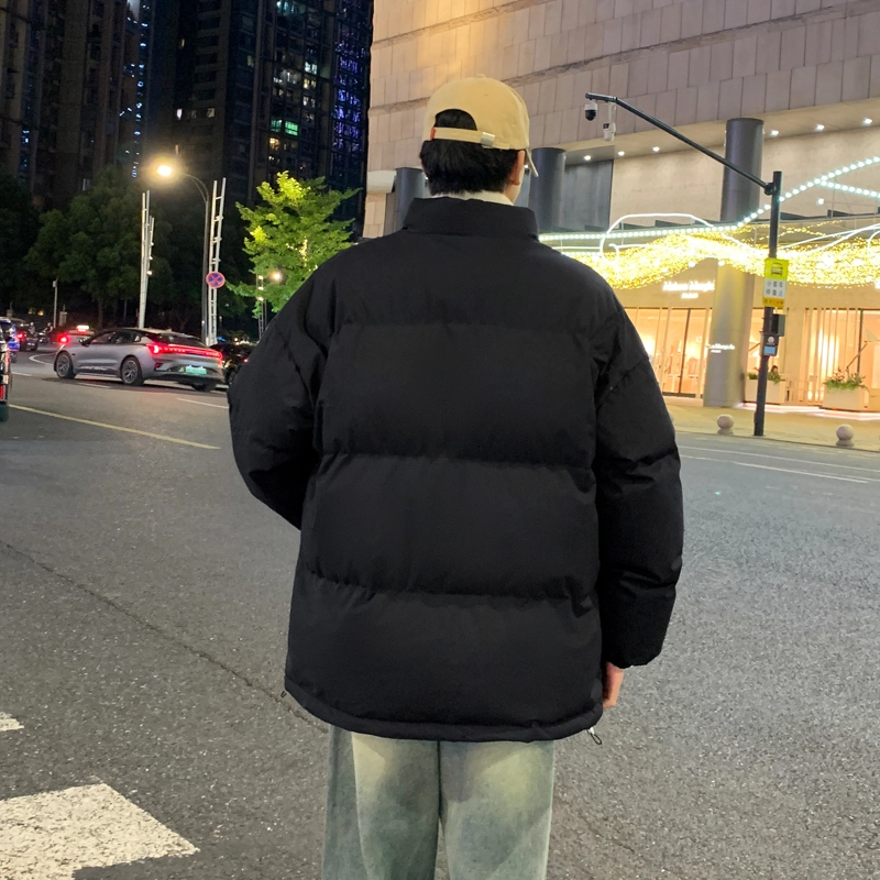 左岸 美式高街设计立领男士百搭纯色棉衣外套休闲上衣面包服简约时尚宽松舒适学院风户外港风潮牌棉服 男款