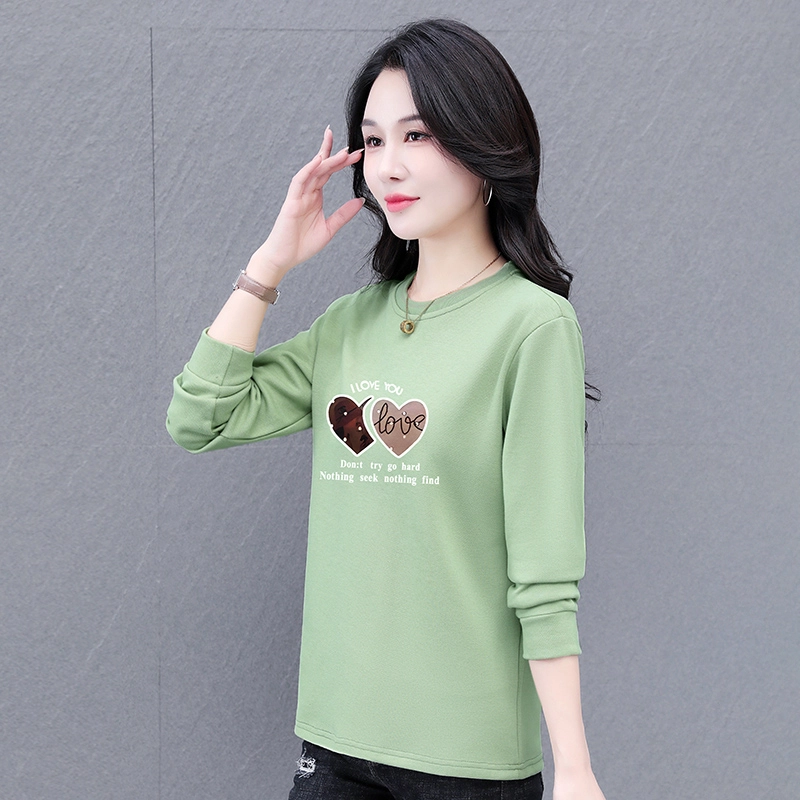 左岸 弹力修身柔软舒适潮范遮肉圆领显瘦时髦休闲时尚卫衣 女款