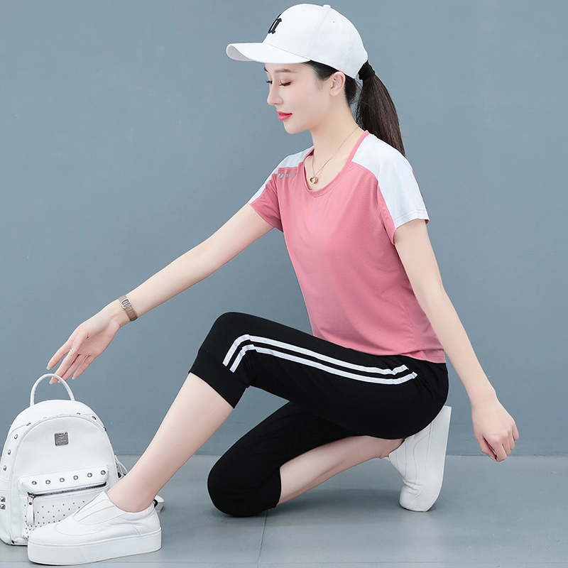 左岸 薄款舒适吸时尚洋气减龄简约休闲套装 女款