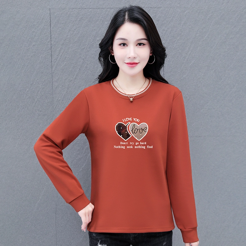 左岸 弹力修身柔软舒适潮范遮肉圆领显瘦时髦休闲时尚卫衣 女款