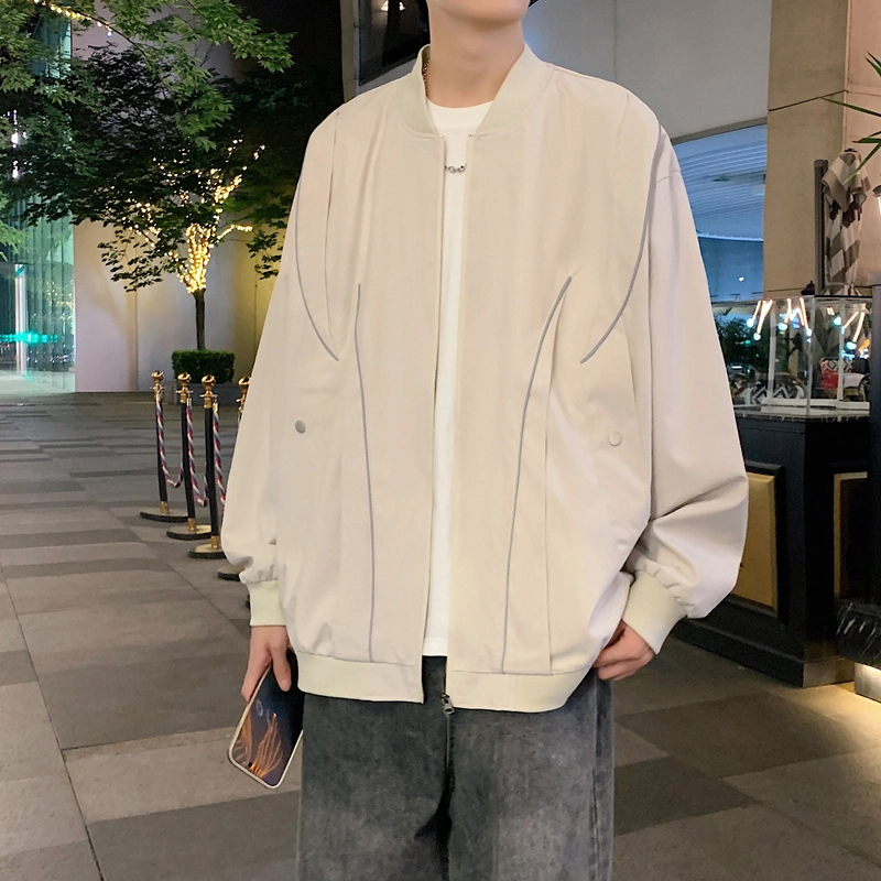 左岸 美式飞行员外套男秋季宽松休闲棒球服上衣潮牌高街工装夹克 男款