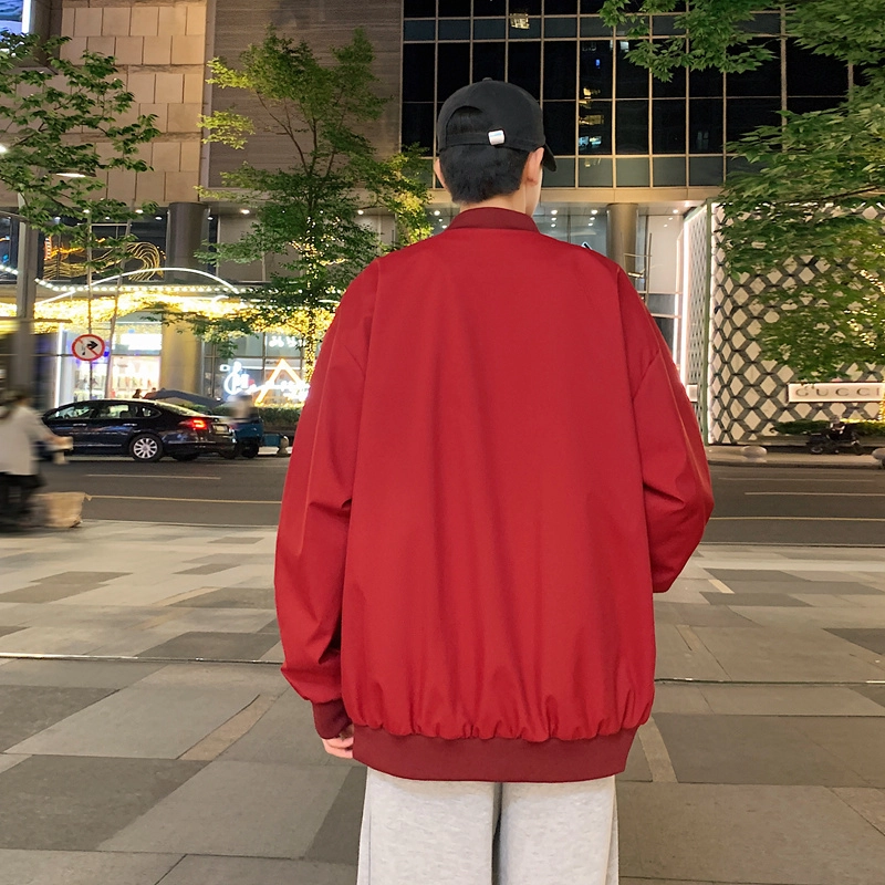 左岸 美式飞行员外套男秋季宽松休闲棒球服上衣潮牌高街工装夹克 男款