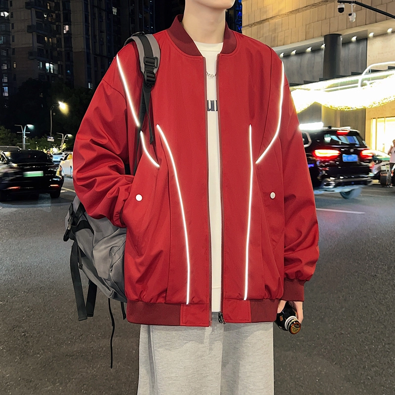 左岸 美式飞行员外套男秋季宽松休闲棒球服上衣潮牌高街工装夹克 男款