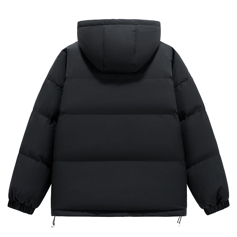 左岸 秋冬加厚保暖青少年港风连帽面包服棉衣休闲宽松简约纯色潮牌棉袄外套棉服 男款