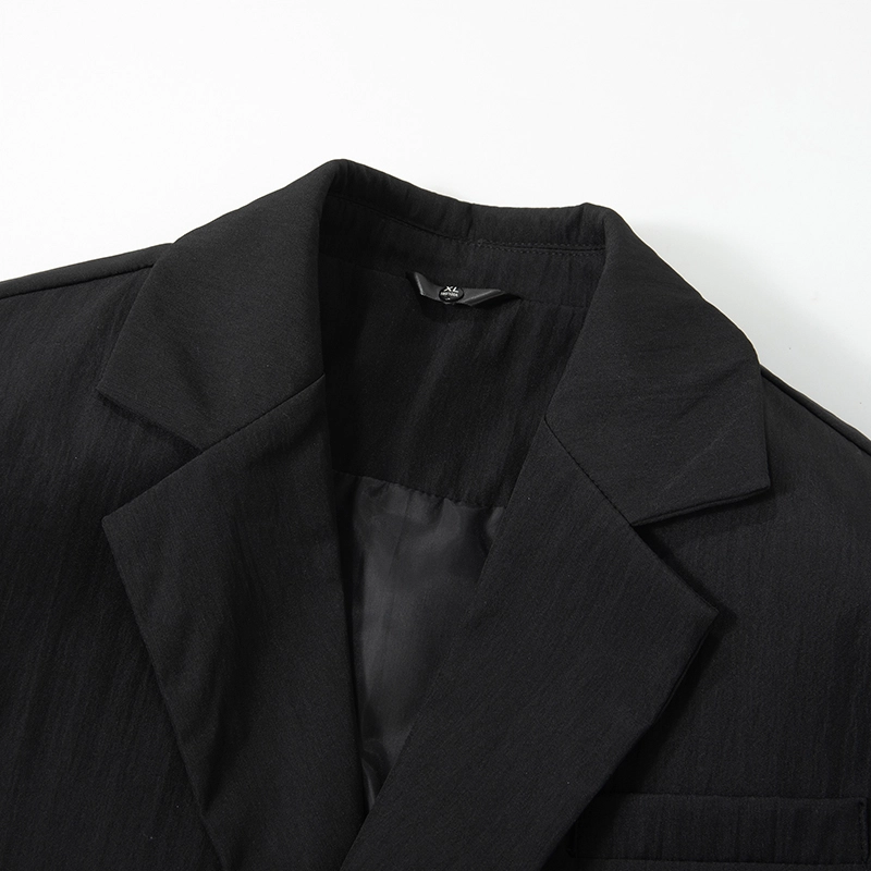 左岸 日系复古休闲西服外套高级感春秋季肌理感条纹褶皱年轻痞帅轻熟风西装 男款