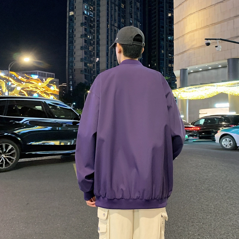 左岸 美式飞行员外套男秋季宽松休闲棒球服上衣潮牌高街工装夹克 男款
