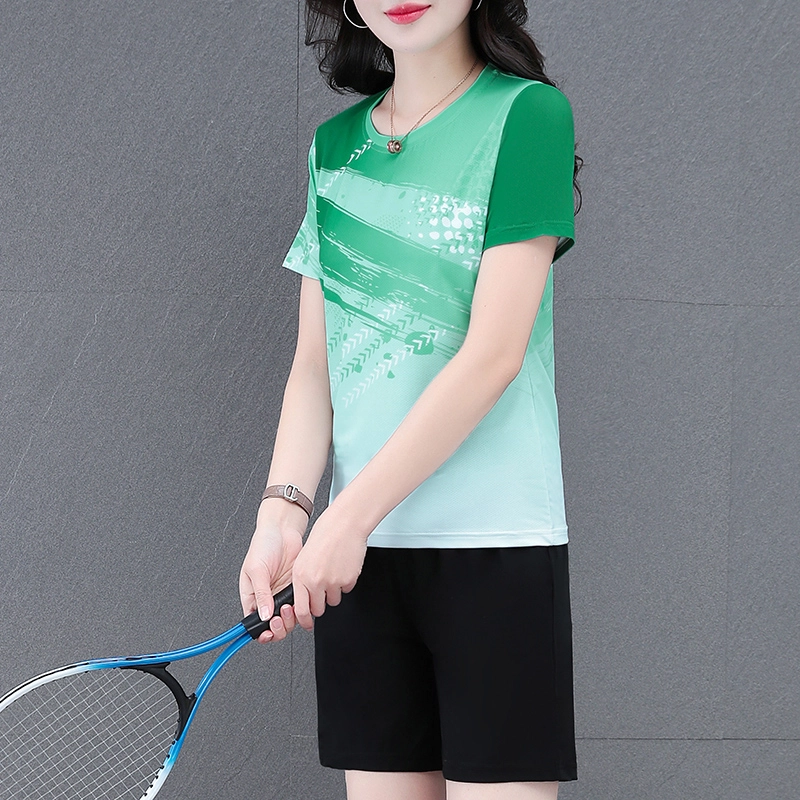 左岸 夏款舒适透气轻便显瘦时尚设计百搭两件套休闲套装 女款