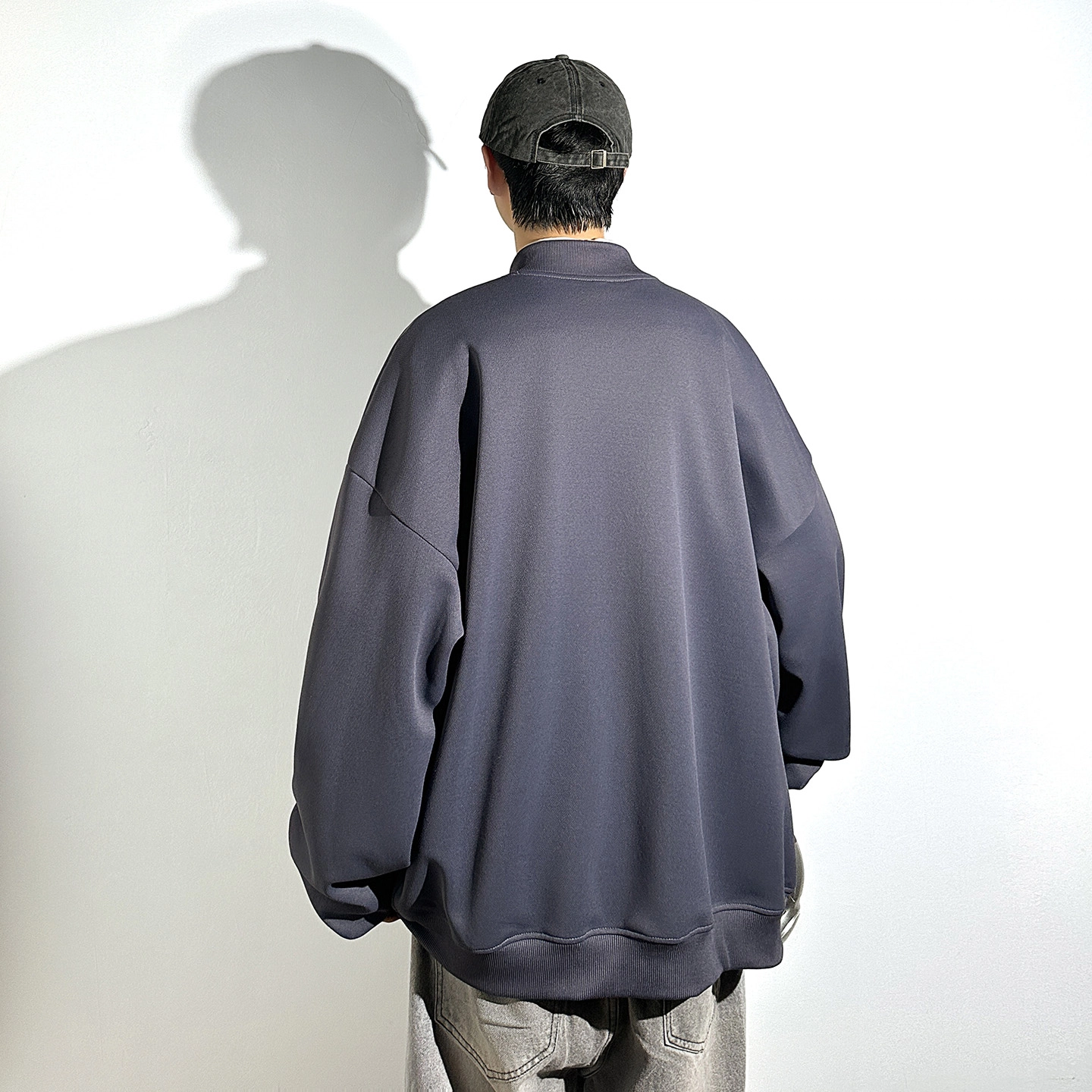 左岸 美式潮流插色圆领领开衫卫衣宽松休闲百搭长袖春秋薄款上衣外套夹克 男款