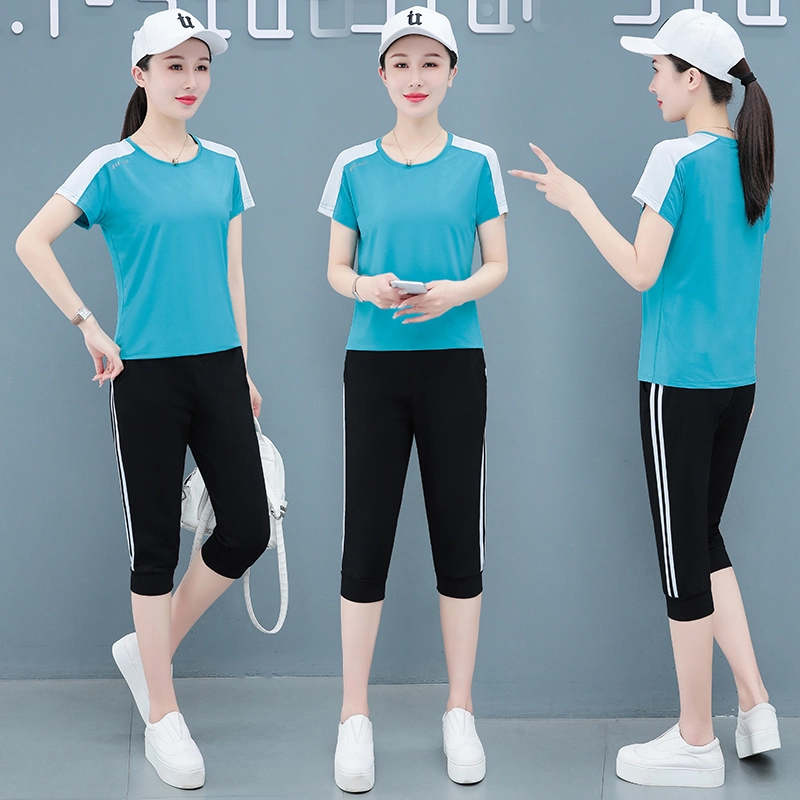 左岸 薄款舒适吸时尚洋气减龄简约休闲套装 女款