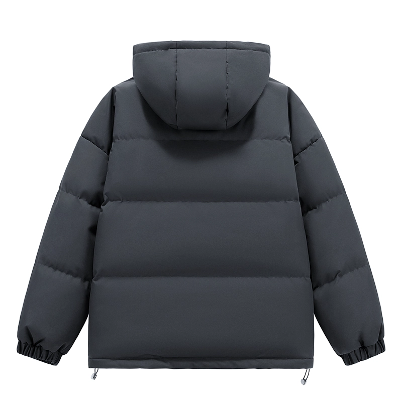 左岸 秋冬加厚保暖青少年港风连帽面包服棉衣休闲宽松简约纯色潮牌棉袄外套棉服 男款