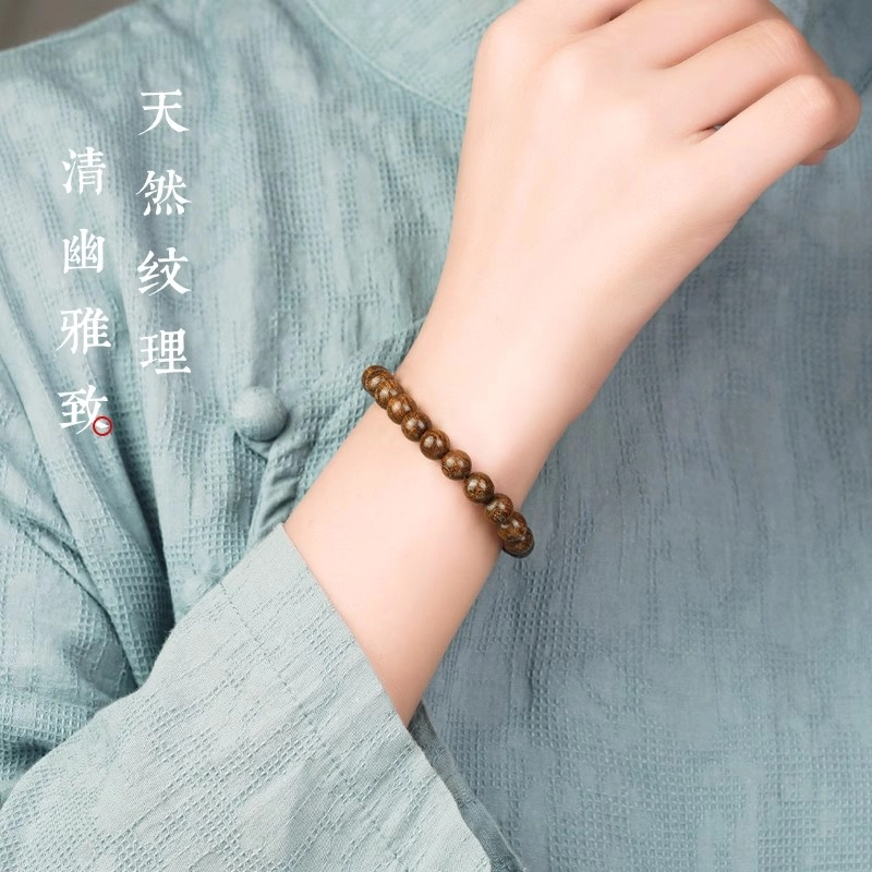 芳缘小傅 老料沉水级 金丝檀木 手串 男女同款情侣款