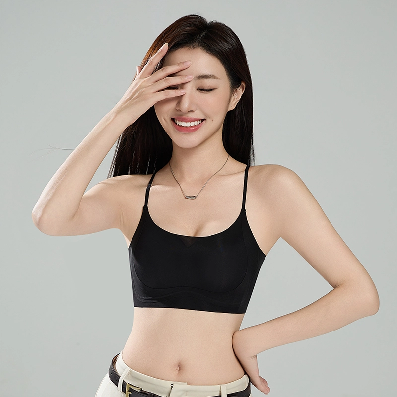 浪莎 舒适透气简约基础休闲款侧收副乳体育锻炼运动柔软亲肤文胸 女款