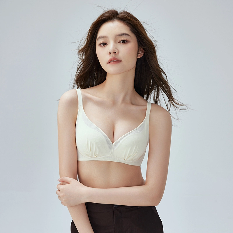 浪莎 雪花立体简约舒适亲肤纯色时尚休闲吸湿排汗瑜伽散步运动透气美背高级感文胸 女款