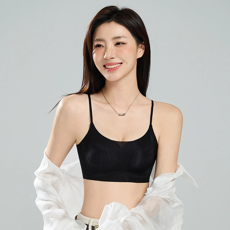 浪莎 舒适透气简约基础休闲款侧收副乳体育锻炼运动柔软亲肤文胸 女款