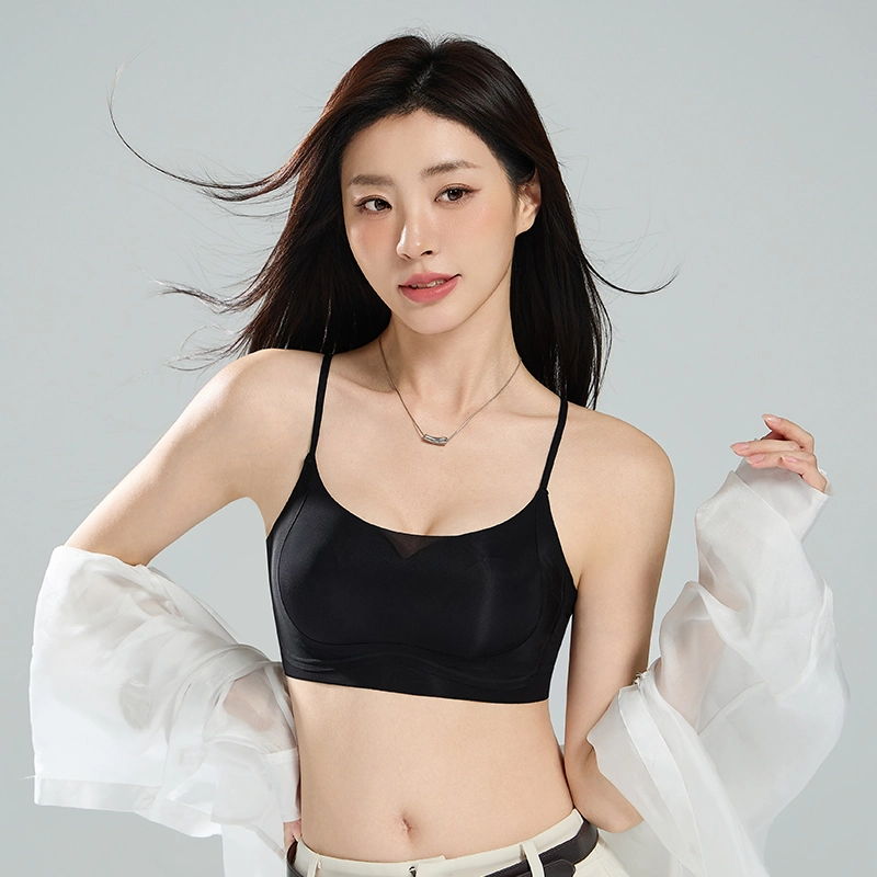 浪莎 舒适透气简约基础休闲款侧收副乳体育锻炼运动柔软亲肤文胸 女款