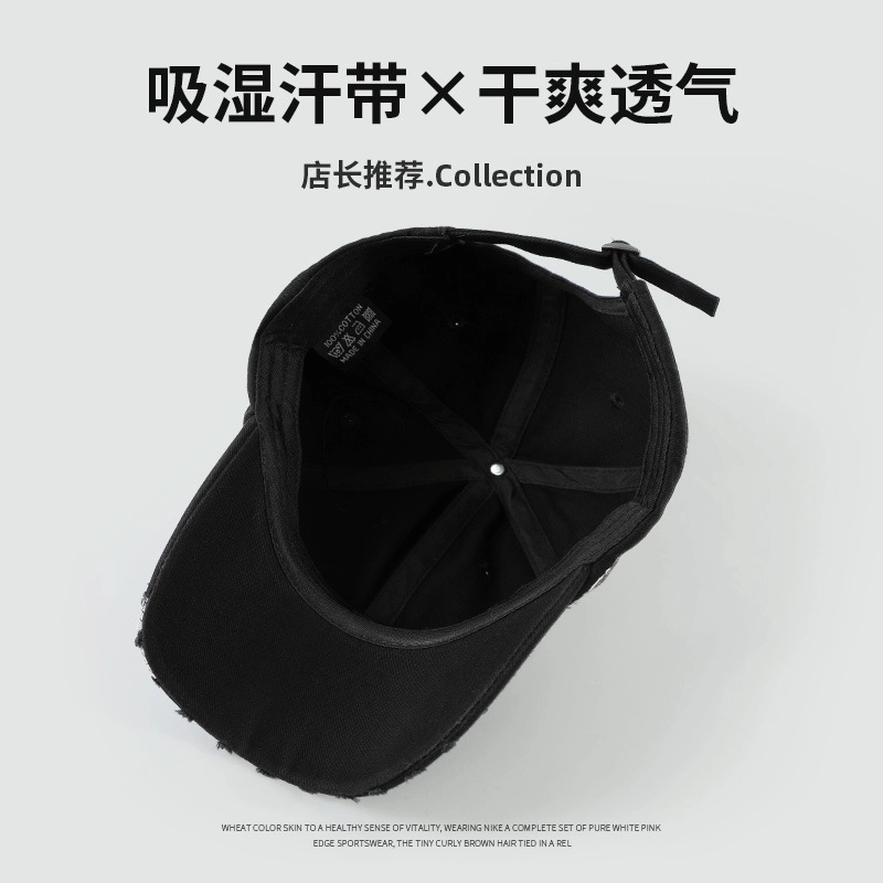 浪莎 春秋季创意彩色涂鸦软顶帽子显脸小个性嘻哈 棉 鸭舌帽 男女同款情侣款