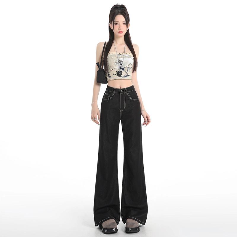 玫丝朵 时尚优雅复古气质百搭牛仔裤 女款