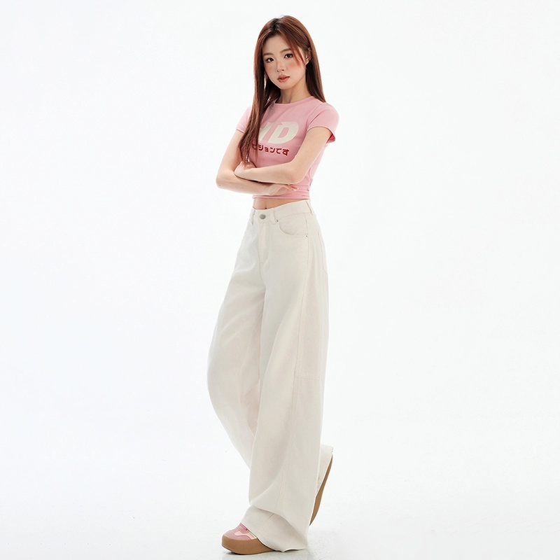 玫丝朵 时尚优雅百搭气质简约牛仔裤 女款
