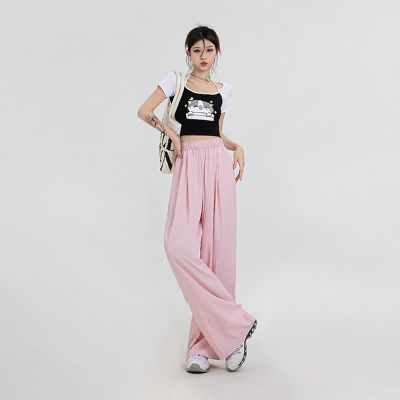 玫丝朵 高腰宽松简约阔腿休闲裤 女款