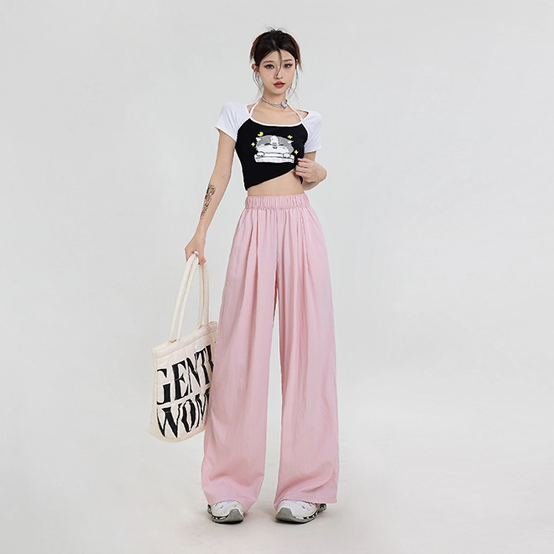 玫丝朵 高腰宽松简约阔腿休闲裤 女款