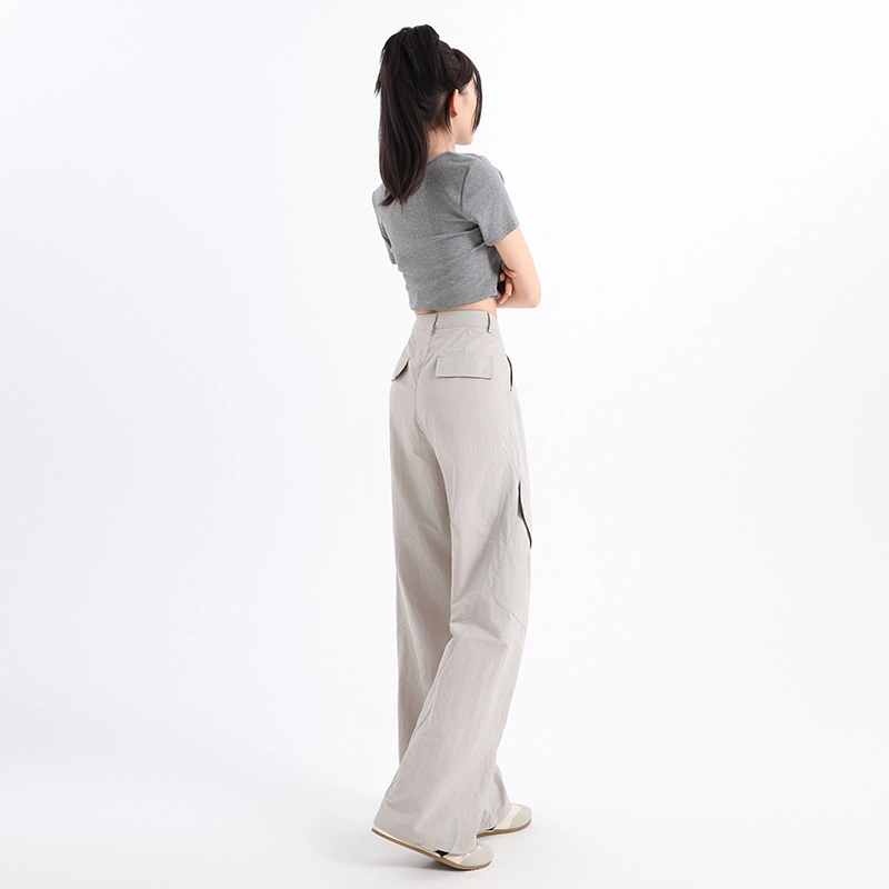 玫丝朵 百搭气质舒适简约高腰宽松阔腿休闲裤 女款