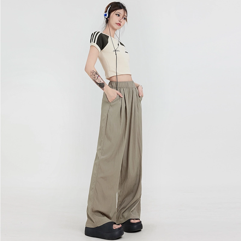 玫丝朵 高腰宽松简约阔腿休闲裤 女款