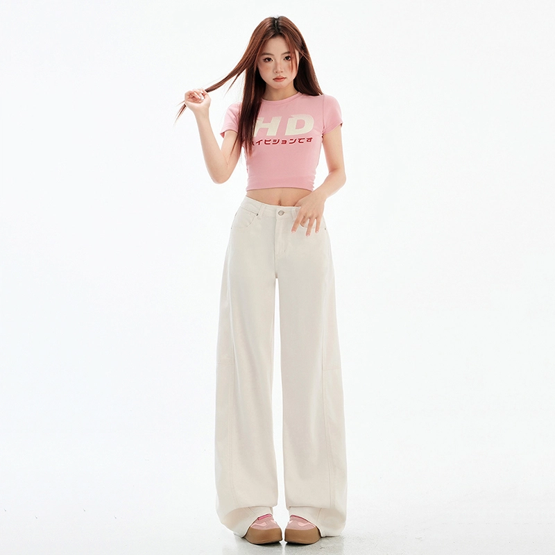 玫丝朵 时尚优雅百搭气质简约牛仔裤 女款
