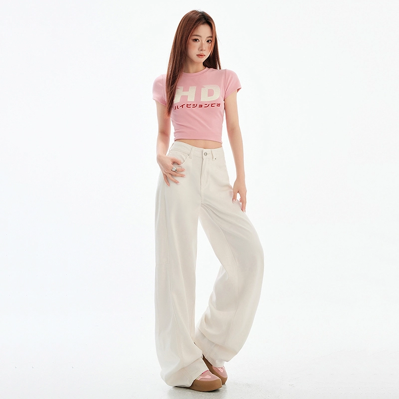 玫丝朵 时尚优雅百搭气质简约牛仔裤 女款