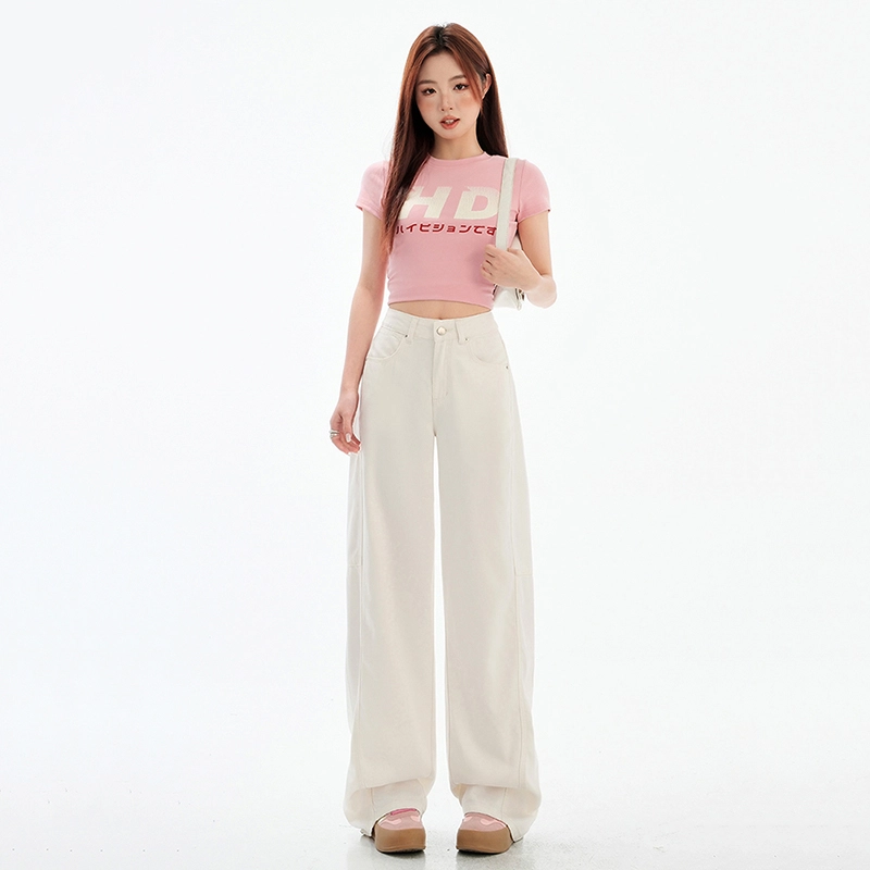 玫丝朵 时尚优雅百搭气质简约牛仔裤 女款