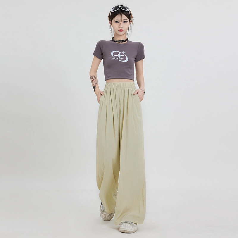 玫丝朵 高腰宽松简约阔腿休闲裤 女款