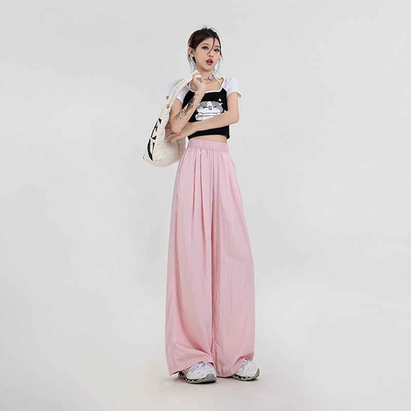 玫丝朵 高腰宽松简约阔腿休闲裤 女款