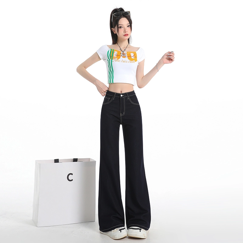 玫丝朵 时尚优雅复古气质百搭牛仔裤 女款