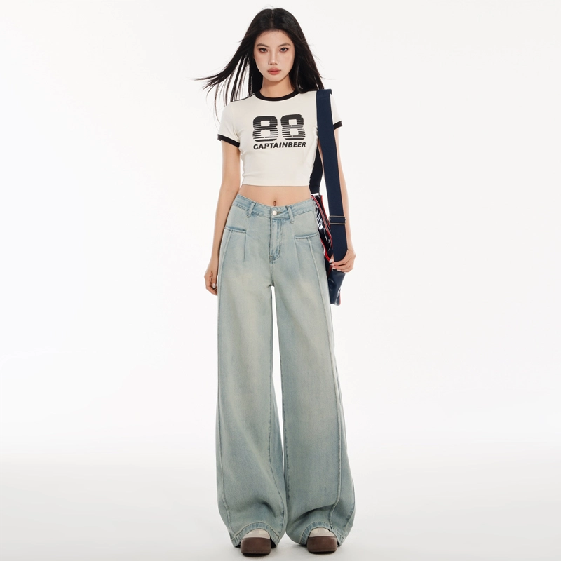 玫丝朵 优雅时尚舒适气质百搭牛仔裤 女款