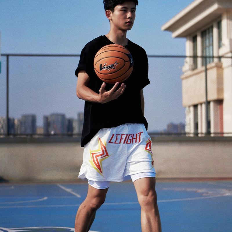 左右力量 充能系列 美式四分闪电不过膝刺绣跑步健身运动短裤 男女同款