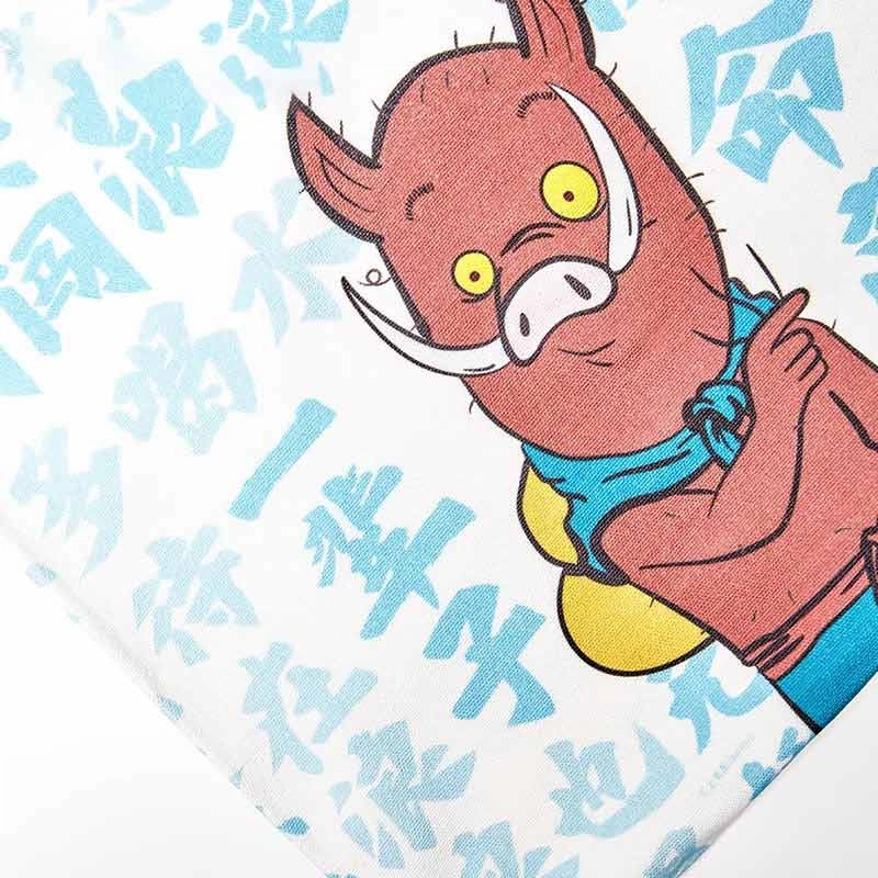 上美影 小妖怪的夏天系列国潮创意包 帆布 黄鼠狼款帆布包单肩包 男女同款情侣款 白蓝拼色