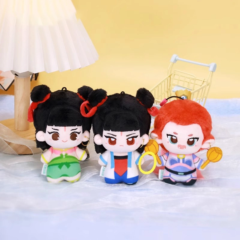 上美影 哪吒闹海系列卡通国潮敖丙钥匙扣饰品玩偶包包公仔动漫周边 聚酯纤维 挂件 男女同款情侣款