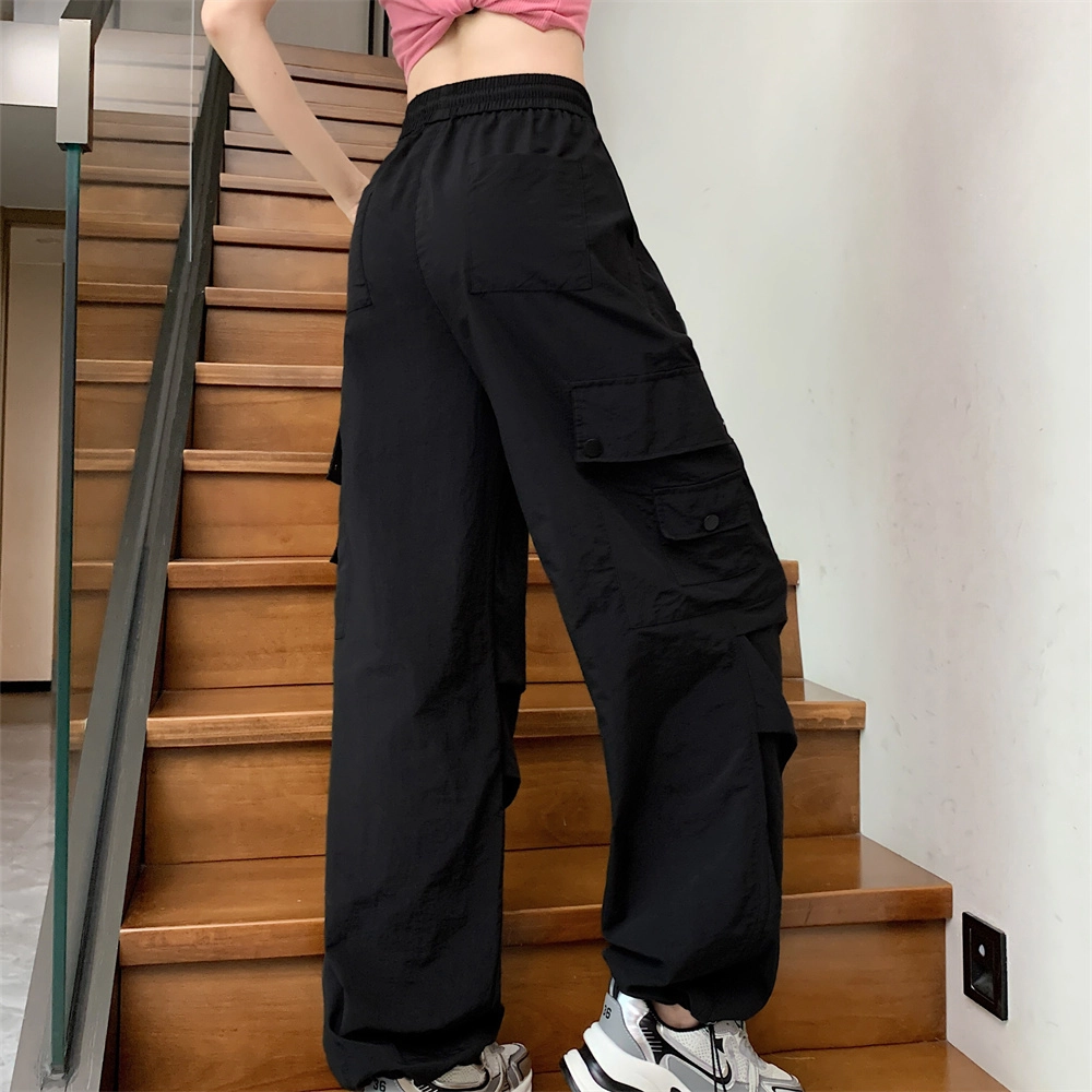 思蓓儿 速干裤薄款高腰束脚阔腿两穿哈伦运动裤工装裤 女款
