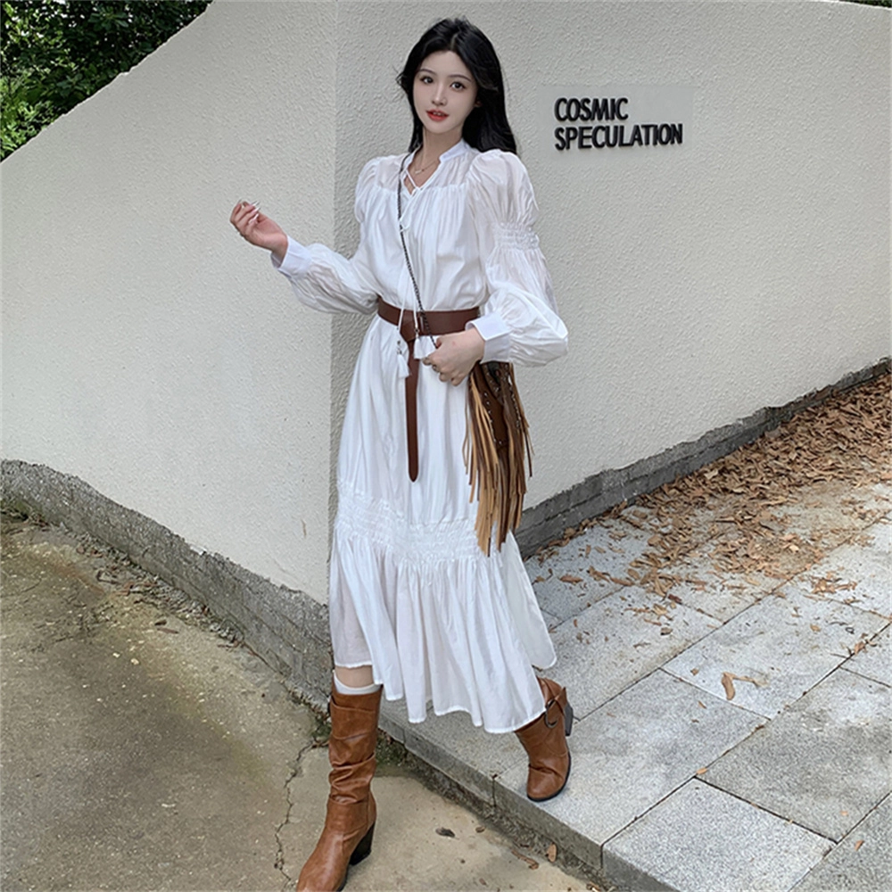 思蓓儿 甜美连衣裙高级感仙女裙简约皮马甲裙装套装 女款
