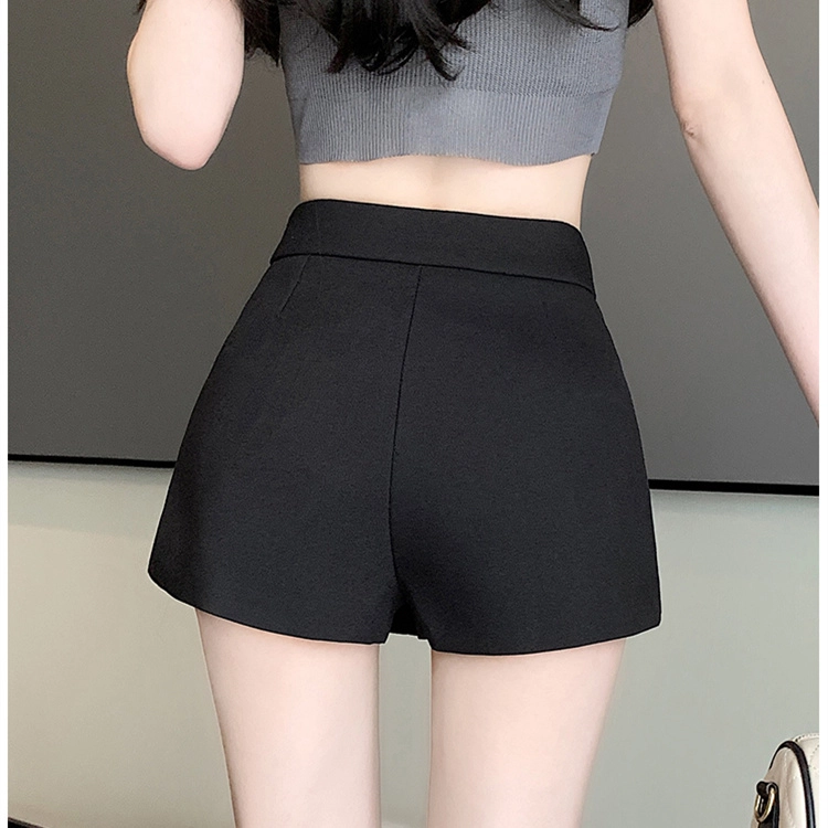 思蓓儿 美式夏防走光辣妹包臀休闲短裙 女款 黑色