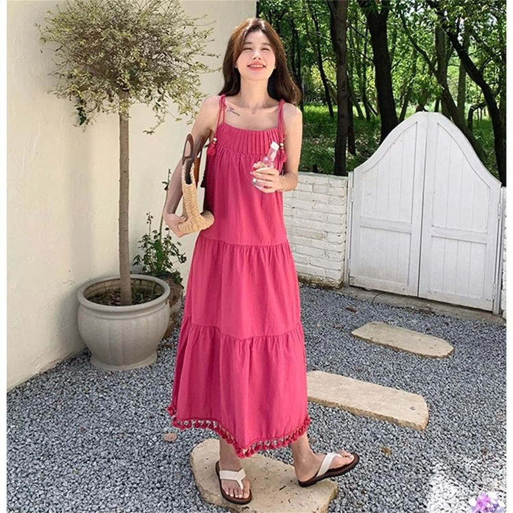 思蓓儿 舒适简约百搭气质吊带连衣裙 女款
