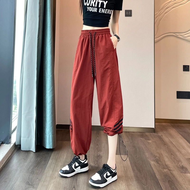 帝狼牛 薄款高腰速干裤两穿运动裤休闲裤 女款