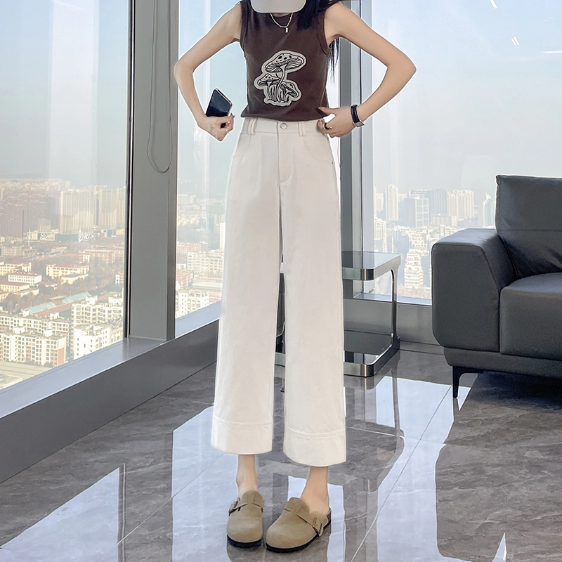 思蓓儿 小个子九分镰刀裤直筒休闲裤 女款
