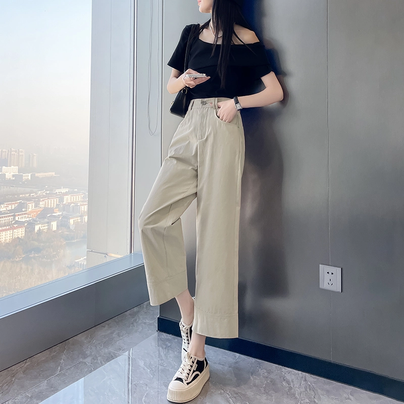 思蓓儿 小个子九分镰刀裤直筒休闲裤 女款