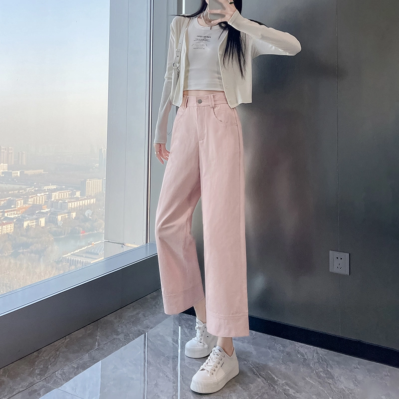 思蓓儿 小个子九分镰刀裤直筒休闲裤 女款