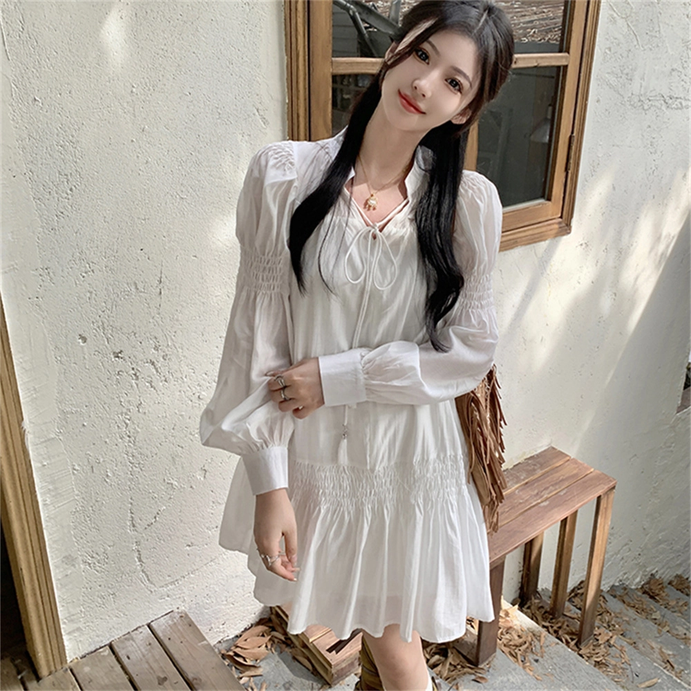思蓓儿 甜美连衣裙高级感仙女裙简约皮马甲裙装套装 女款