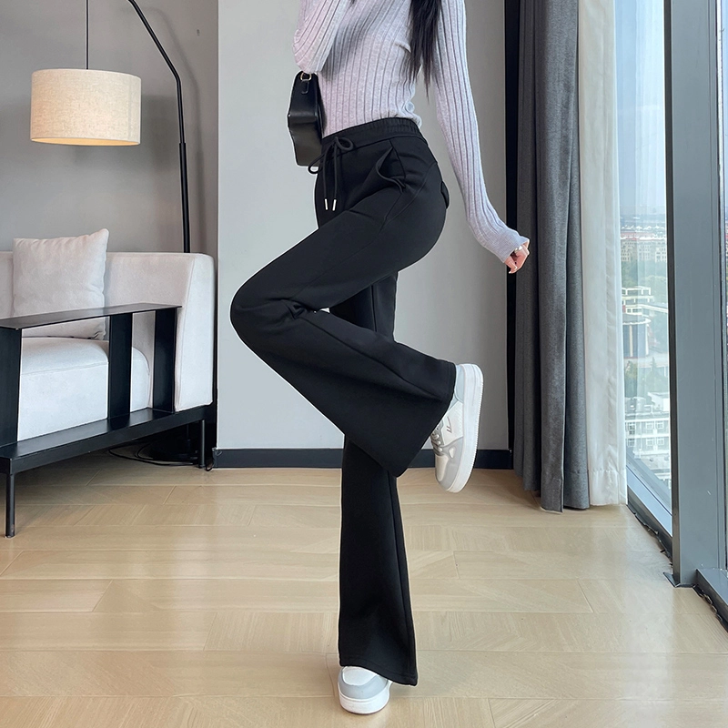 思蓓儿 百搭微喇叭裤高腰裤子卫裤马蹄裤休闲裤 女款