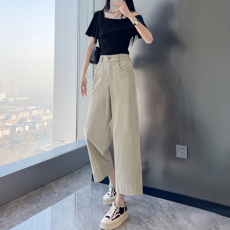 思蓓儿 小个子九分镰刀裤直筒休闲裤 女款