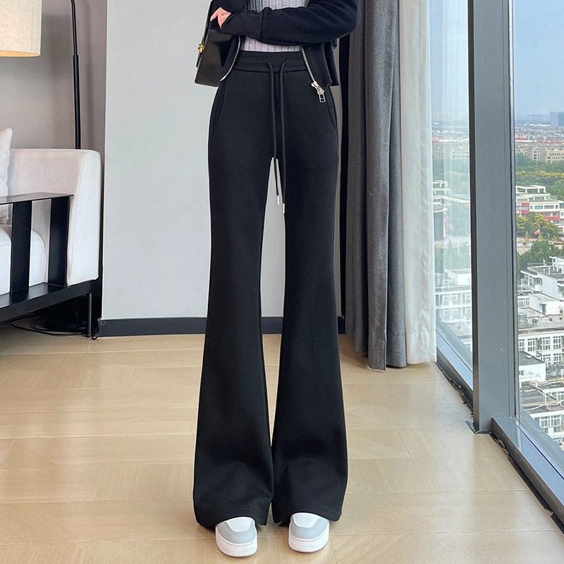 思蓓儿 百搭微喇叭裤高腰裤子卫裤马蹄裤休闲裤 女款