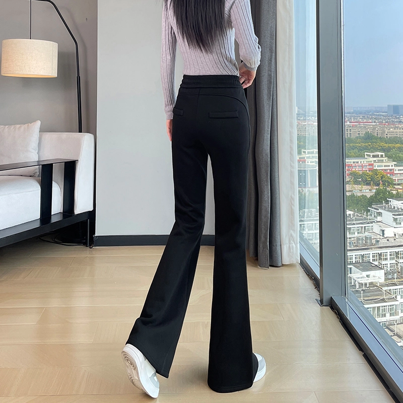 思蓓儿 百搭微喇叭裤高腰裤子卫裤马蹄裤休闲裤 女款